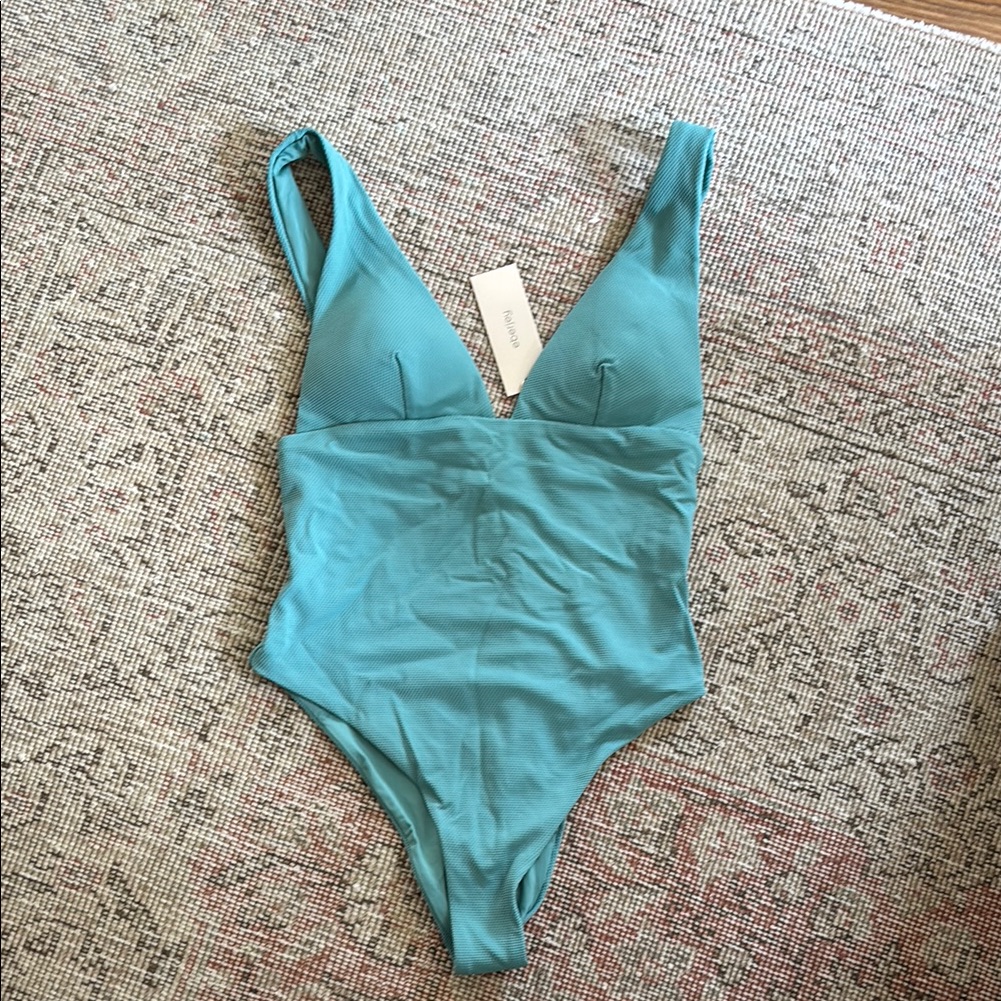 Eberjey Turquoise Blue V-Neck Swimsuit